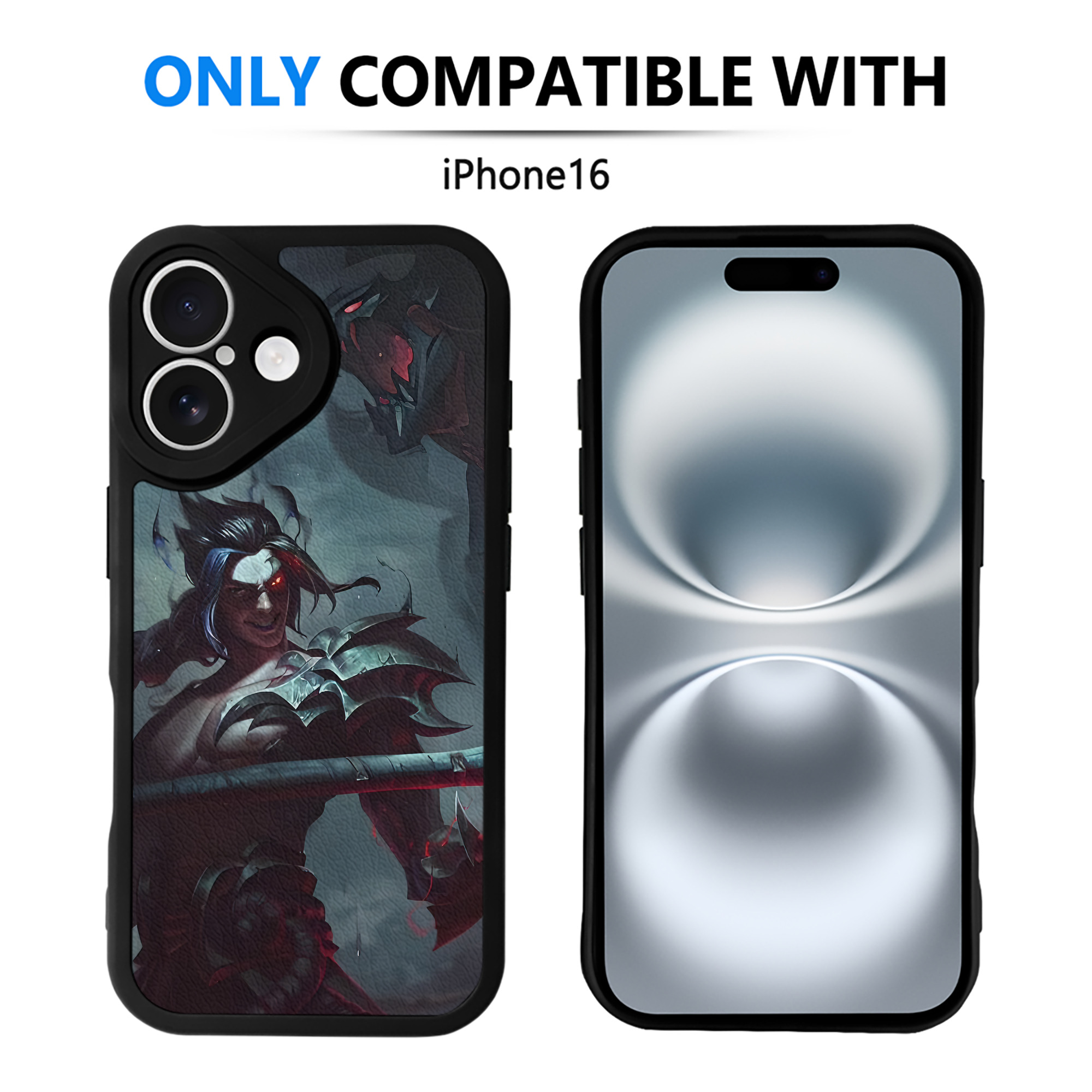 （画像用） リーグ・オブ・レジェンド League of Legends LOL 【iPhone 16シリーズ対応】シリコンスマホケース（レザー調） 材質：シリコン